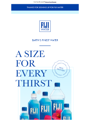 FIJI Water - A size for every thirst