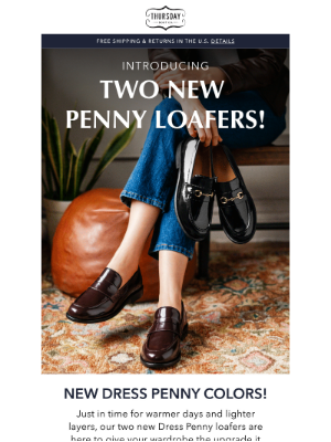 Thursday Boot Company - New Dress Penny Loafer Colors!