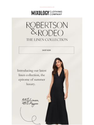 Mixology Clothing Co - Robertson + Rodeo’s Linen Drop Is Here