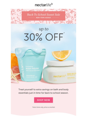 Nectar Bath Treats - The Back To School Sweet Sale