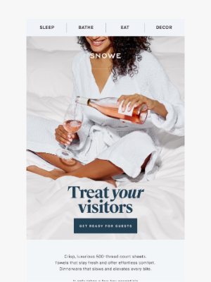 SNOWE - Treat your guests