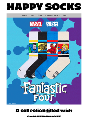 Happy Socks - MARVEL Fantastic Four Special Edition is here!