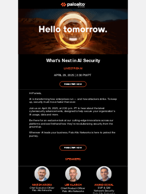 Palo Alto Networks - Speakers announced!