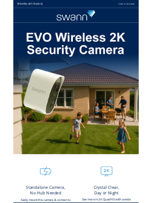 Swann Security - Capture Every Detail: Meet the New EVO Wireless 2K Camera!