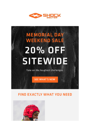 Shock Doctor - Save 20% This Memorial Day Weekend