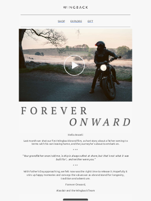 Wingback (UK) - Watch: Forever Onward - A Short Film