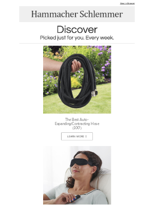 Hammacher Schlemmer - The Best Auto-Expanding/Contracting Hose (100') and More...