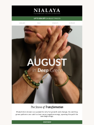 Nialaya Jewelry - August Edit: Nature’s Power Stone ❇️