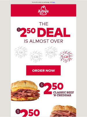 Arby's - Last week for the $2.50 deal 💪 ​