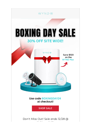 Wynd - Boxing Day Sale! 💥 30% OFF SITE WIDE!