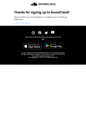 SoundCloud - Please confirm your email address