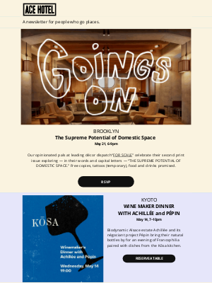 Ace Hotel - May Goings On