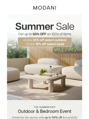 Modani Furniture - Bold New Look. Hot Summer Deals.