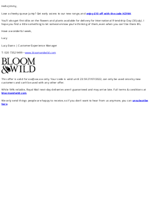 Bloom & Wild (UK) - Skip the queue and shop our sale first