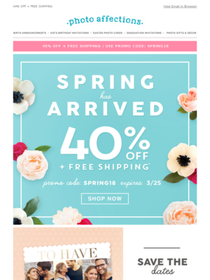 PhotoAffections - Hello Spring! 40% off & Free Shipping 