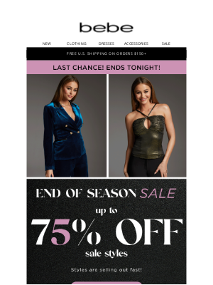 bebe - ⏳ Final Hours! 75% Off Sale!