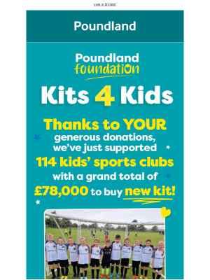 Poundshop - 🩵 A BIG THANKS to YOU from the Poundland Foundation!