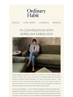 Ordinary Habit - In Conversation: Borislava Karadjova