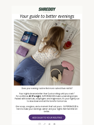 SHREDDY - Bedtime habits worth trying tonight