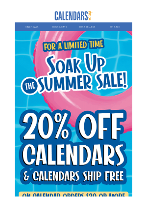 Calendars - 😎 Summer Savings: 20% Off