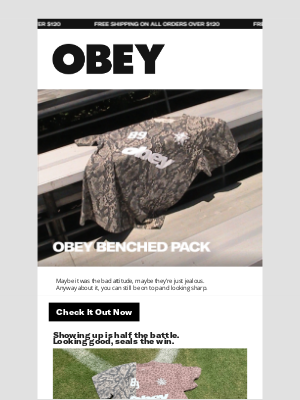 OBEY Clothing - We might get benched but can still look good.