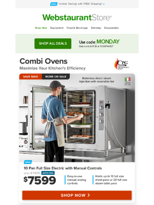 WebstaurantStore - Your Monday deals just landed