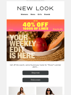 New Look (United Kingdom) - Open for your new summer obsessions