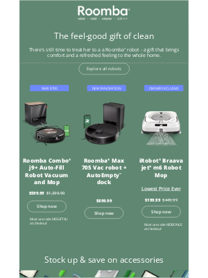 iRobot - A gift for you - Mother's Day Sale Extended!