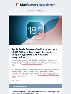 MacRumors - iOS 18.2 Coming Soon, iPhone 17 Rumors, and More