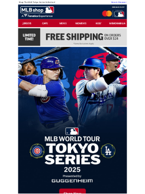 MLB - MLB WORLD TOUR: Represent Your Team In The 2025 Tokyo Series