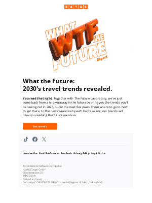 KAYAK (United Kingdom) - WTF? It's our 2030 vision on travel.