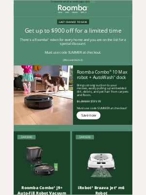 iRobot - ⏰ Hurry! Only a few hours left to save!