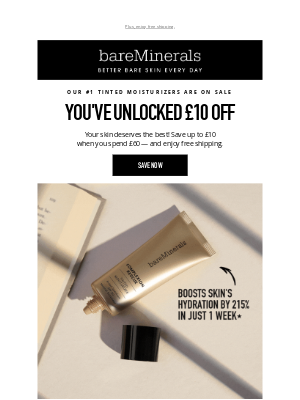Bare Minerals (United Kingdom) - £10 off our #1 tinted moisturizers