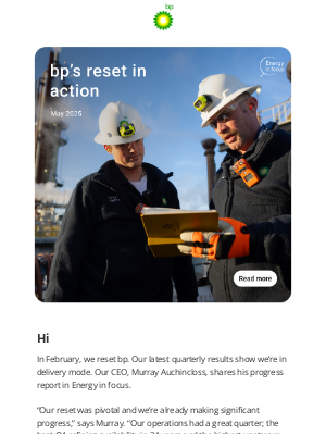 BP - CEO Murray Auchincloss: Focused on delivery