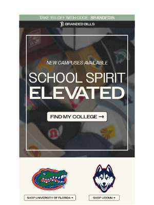 Branded Bills - Game On: 45 Schools Now Available 🏈
