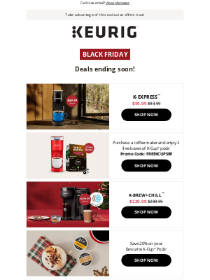 Keurig Canada - ⌛ Time's almost up: Shop Black Friday deals before they're gone!