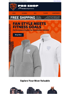 Chicago Bears - Fan Styles For Your Fitness Goals | Free Shipping