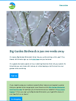 RSPB - Big Garden Birdwatch is coming