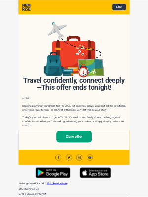 Memrise - ⏰ Hurry! 60% off Lifetime Pro ends at midnight!
