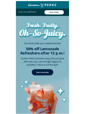 Caribou Coffee - A weekend of Lemonade Refresher fun