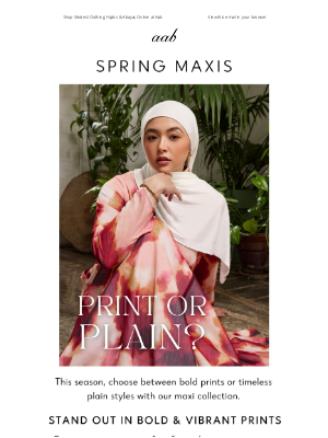 Aab - Spring Maxis: Print or Plain?
