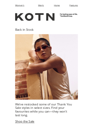 Kotn - Back in Stock