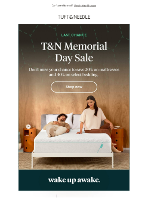 Tuft & Needle - ONLY HOURS LEFT shop the sale