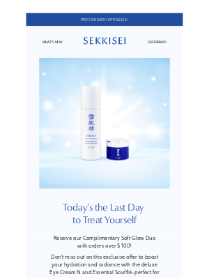 Sekkisei-usa - Last Chance for Your Complimentary Soft Glow Duo, Beautiful! ✨