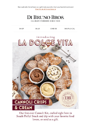 Di Bruno Bros. - Cannoli Crisps & Cream Kit — Straight From South Philly!