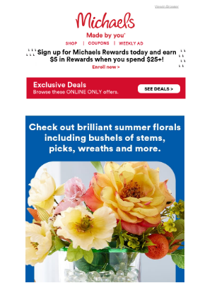 Michaels Stores - What are you making this weekend? Try these décor and floral DIYs + peep this COUPON. 👀