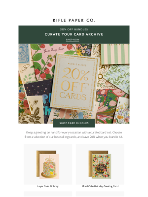 Rifle Paper Co. - 20% off Card Bundles