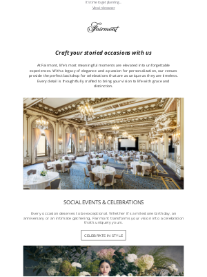 Fairmont Hotels - ✨ From soirées to business events, Fairmont makes every celebration truly special!