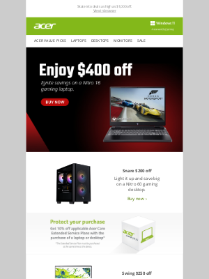 Acer - Bring the heat with up to 58% in winter savings