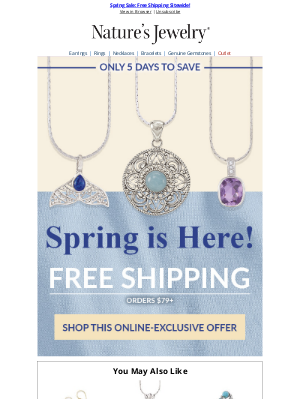 Nature's Jewelry - Stack Up the Savings ~ Free Sitewide Shipping!